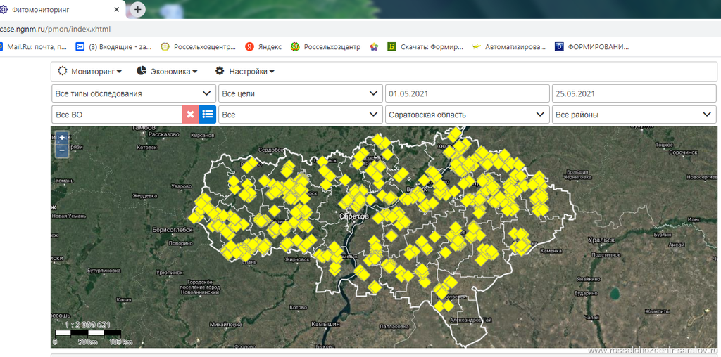 Оперативная информация о развитии саранчовых вредителей на территории  Саратовской области по состоянию на  25.05.2021 г