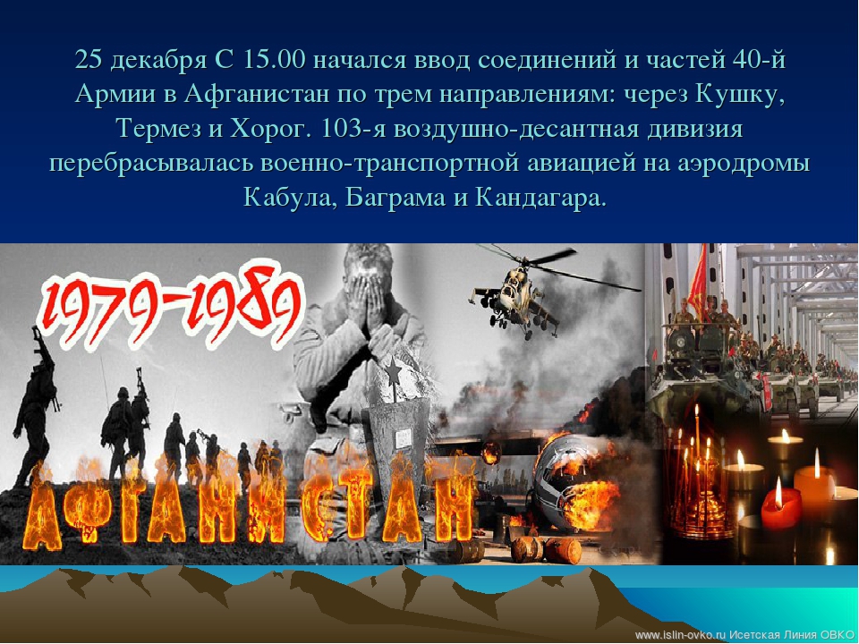 40 лет начала войны в Афганистане 40 лет начала войны в Афганистане