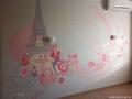 Роспись стен в комнате девочки - подростка.