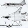 Перспективный истребитель 5-го поколения Як-201 (1995-1997 г.)