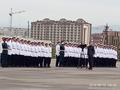 Торжественная церемония чествования первых выпускников Кызылского президентского кадетского училища. 