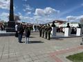 Кадеты-казачата Камышлова встретили копию Знамени Победы
