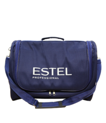 Сумка-саквояж парикмахера синяя с логотипом "Овал" ESTEL размер 400х280х230 мм. (А.7)