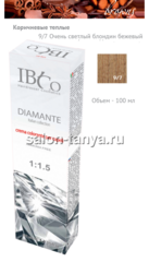 9/7 Очень светлый блондин бежевый IBCO DIAMANTE ammonia free безаммиачный краситель 100мл.