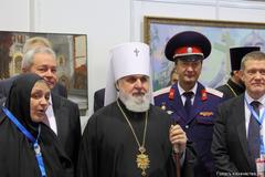 Казаки обеспечивают порядок на выставке «Православная Русь»