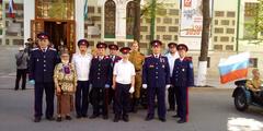 Бельские казаки приняли участие в охране общественного порядка на мероприятиях в честь Дня Победы в Уфа.
