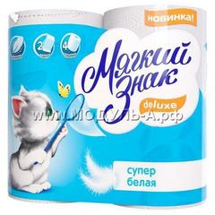 С41 "Мягкий знак" De Luxe 2 сл, 4 рул. белая С41 "Мягкий знак" De Luxe 2 сл, 4 рул. белая