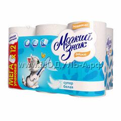 С103 Мягкий знак De Luxe 2 сл, 12 рул. белая С103 Мягкий знак De Luxe 2 сл, 12 рул. белая