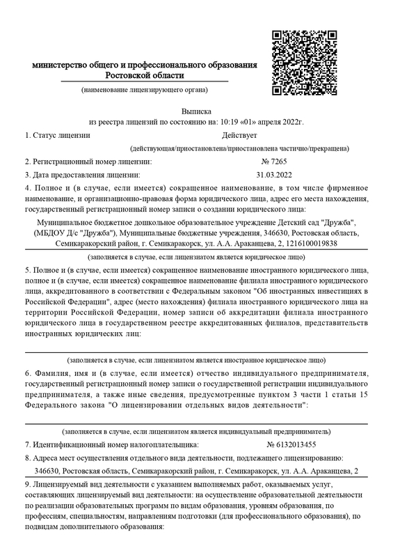 Лицензия