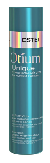 OTIUM Unique Шампунь для жирной кожи головы и сухих волос Объём: 200 мл. Артикул: OT.93