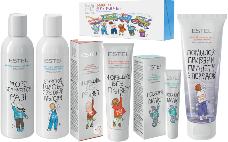 Коллекция для мальчиков ESTEL LITTLE ME (шамп, гель , пена , з/паста, бальз гиг) LM/SET/B/5 