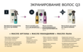 Набор Q3 OIL RICH для процедуры экранирования волос(100+100+100+100)