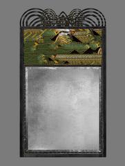 MIRROR : COPPER, HOT ENAMEL, STEEL , BRASS.    ЗЕРКАЛО : МЕДЬ, ГОРЯЧАЯ ЭМАЛЬ, СТАЛЬ, ЛАТУНЬ  