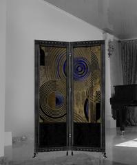 FOLDING SCREEN : COPPER, HOT ENAMEL, STEEL , BRASS.    ШИРМА : МЕДЬ, ГОРЯЧАЯ ЭМАЛЬ, СТАЛЬ, ЛАТУНЬ