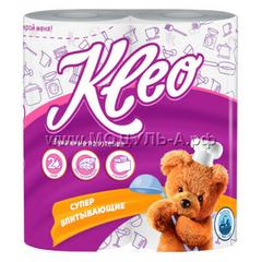 С120 Бумажные полотенца KLEO Decor , белые, 2 сл, 48 лист, 2 рул