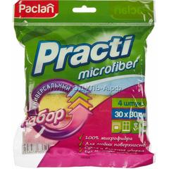 330707 Салфетки из микрофибры PACLAN PRACTI, 4 цвета, 30х30см
