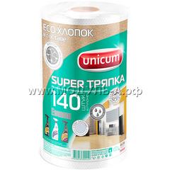 302449/301237 UNICUM Супер Тряпка, 140л/рул, белая, 25х21 см