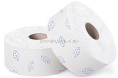 БС-2-170-ТБЛ Бумага туалетная, 2 слоя, белая с тиснением "листок", 170м