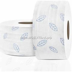 БС-2-200-ТБЛ Бумага туалетная, 2 слоя, белая с тиснением "листок", 200м