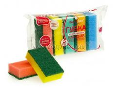 018-1008 Губки для посуды "НАРОДНАЯ", 75 х 45 х 25 мм, 5 шт