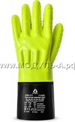 JPW-711 Химстойкие перчатки JPW-711 Winter Grip с покрытием ПВХ и противоударными накладками