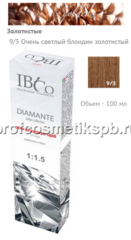 9/3 Очень светлый блондин золотистый  IBCO DIAMANTE ammonia free безаммиачный краситель 100мл.