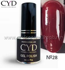 №28 CYD Prof.Line Gel Polish (9 мл.) (Series Pigment) Гель-лак Спелая черешня