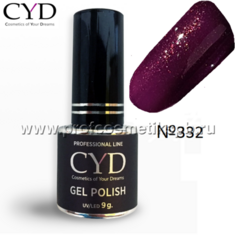 №332 CYD Prof.Line Gel Polish (15 мл.) (Series Pigment) Гель-лак Фиолетовые с шиммером 