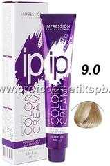 Крем - краска тон "Очень светлый блонд 9.0" IP color cream Impression Professional 100 мл.