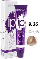 Крем - краска тон "Очень светлый блонд золотисто - фиолетовый 9.36" IP color cream Impression Professional 100 мл.