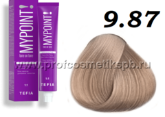 9.87 очень светлый блондин коричнево-фиолетовый Гель-краска для волос тон в тон MYPOINT TEFIA 60 мл.
