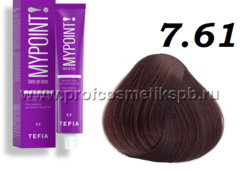 7.61 блондин махагоново-пепельный Гель-краска для волос тон в тон MYPOINT TEFIA 60 мл.