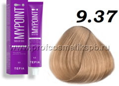 9.37 очень светлый блондин золотисто-фиолетовый  Гель-краска для волос тон в тон MYPOINT TEFIA 60 мл.