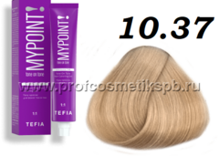 10.37 экстра светлый блондин золотисто-фиолетовый Гель-краска для волос тон в тон MYPOINT TEFIA 60 мл.