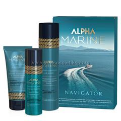 Набор Navigator ALPHA MARINE (шампунь 250 + гель для бритья + лосьон после бритья + сыворотка, (Арт.AMN/SH)