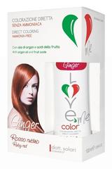 Питательная краска-маска для волос 3 в 1 Ginger - Ruby red 100 ml (8004347006550) Love me Color  